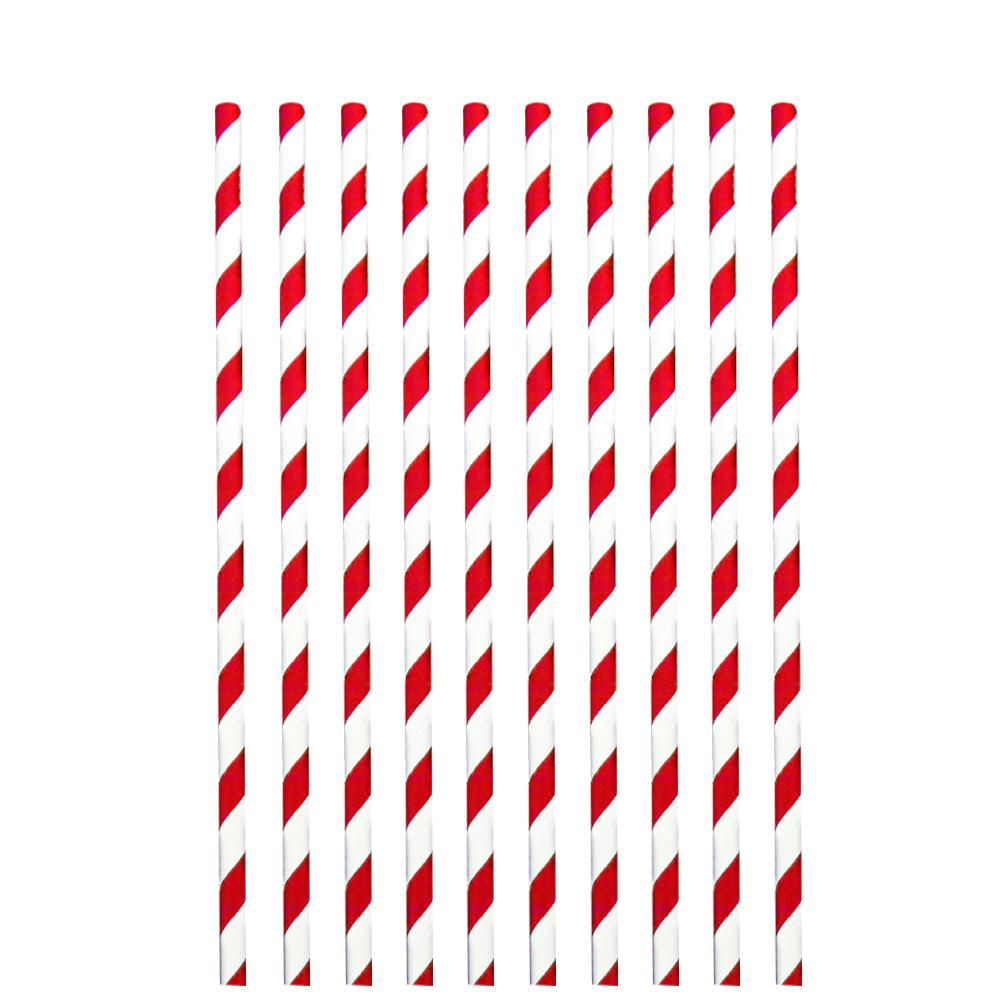 Striped Paper Straws: Disposable Party Decor