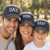 Cotton Parent-child Baseball Hats Vintage Outdoor Sunscreen Hats DAD MOM BABY Embroidery Caps