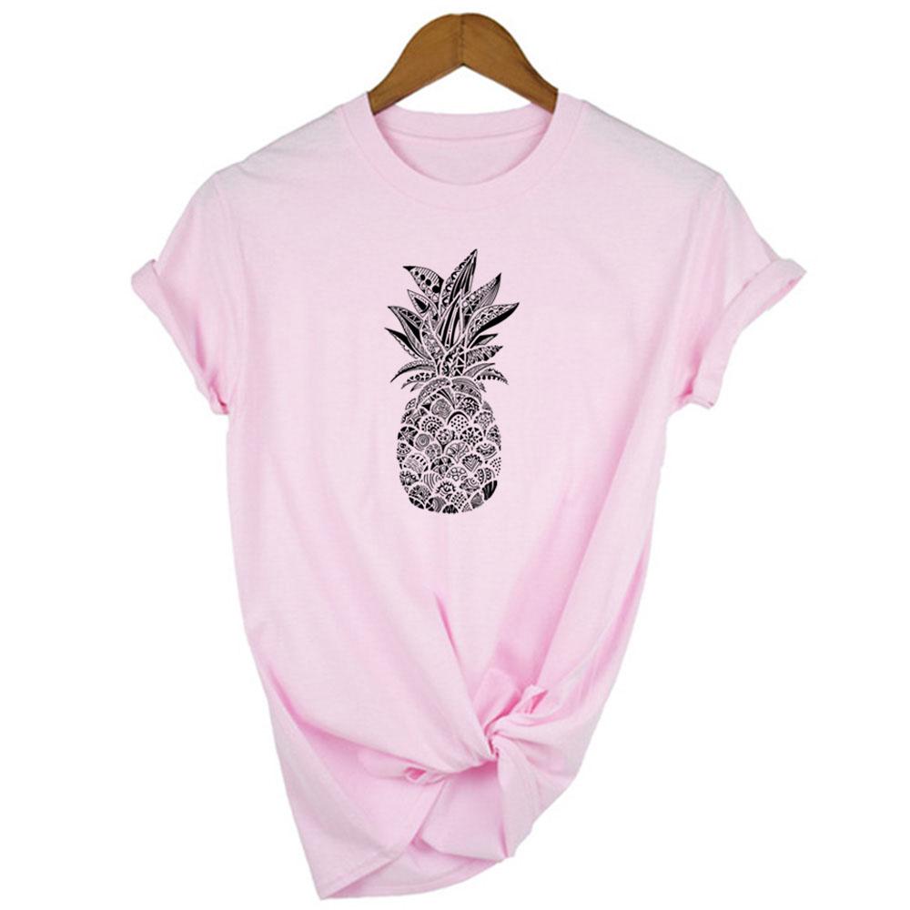Fashion Summer Pineapple Fruits Women S Funny Cute T Shirt Lover Casual Short Sleeve Graphic Tees