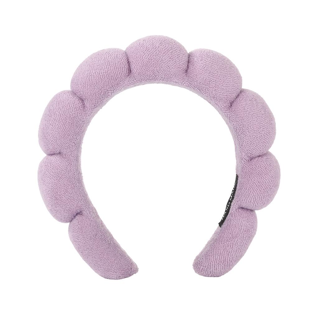Women's Cute Blue Cloud Headband - Wide, High Skull Top for Face Washing