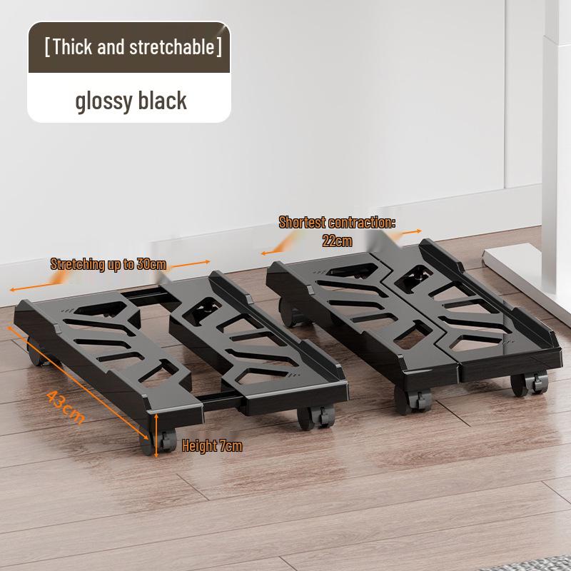 

Mobile Computer Cooling Rack with Wheels: Retractable Home Office Chassis Storage Bracket