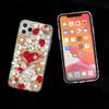 Glitter Rhinestone Phone Case For iPhone 17 16 15 14 13 12 11 Pro Max Air mini 16e 8 7 Plus X XS XR, 3D Crystal Heart Floral Bling Diamond Jewel Cover
