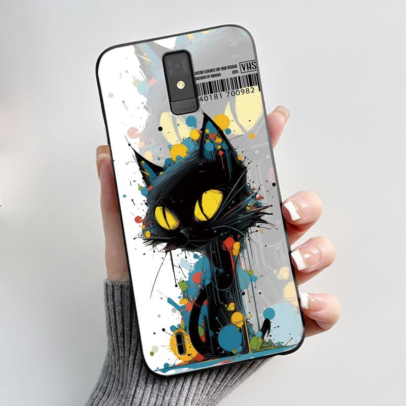Cute Cartoon Case For ZTE Blade A32 Coque Capa Printing Shell Fundas BladeA32 Protective Cover Soft Silicone Black Casing Covers