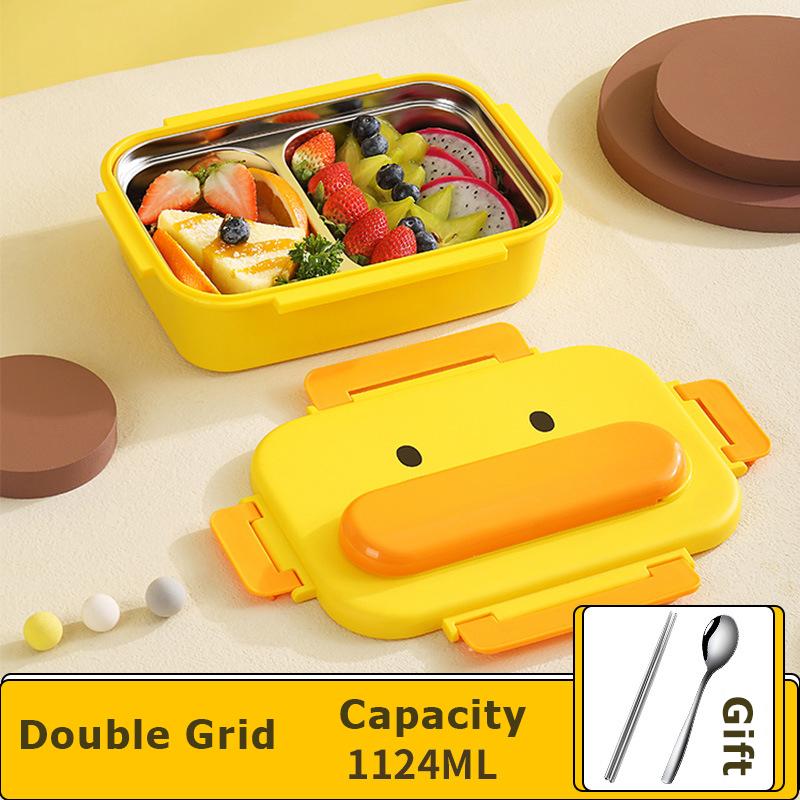 

Ланч-бокс Bento для детей из нержавеющей стали 316, рабочий изолированный ланч-бокс для микроволновки, студенческий портативный мультяшный милый ланч-бокс