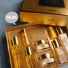24K Gold Skincare 8-Piece Set (Includes 2 Portable Items) Pure Gold Skin Radiance & Elasticity Care Gift Cosmetics, 1 Set