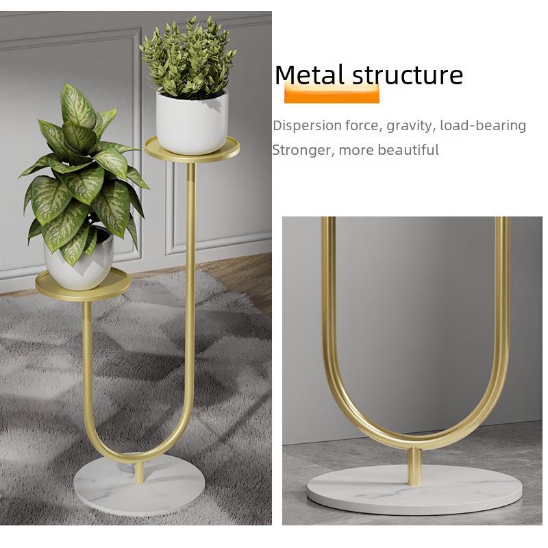 Moderno Semplice Porta Vasi a Più Strati da Pavimento per Decorazione Interna e da Balcone