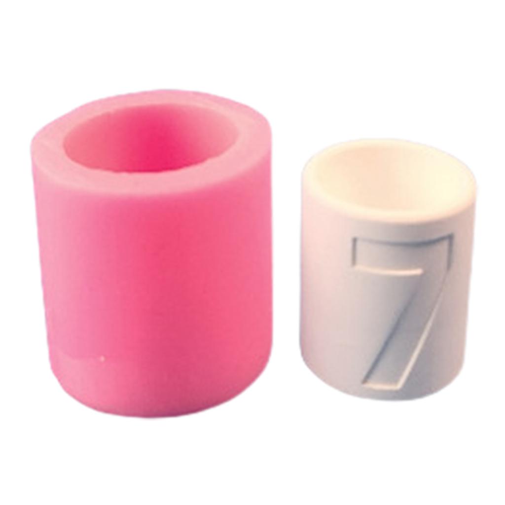 Unique Number Cement Candle Holders Handmade Cement Art Projects Silicone Mold for Crafters Artists and Enthusiasts