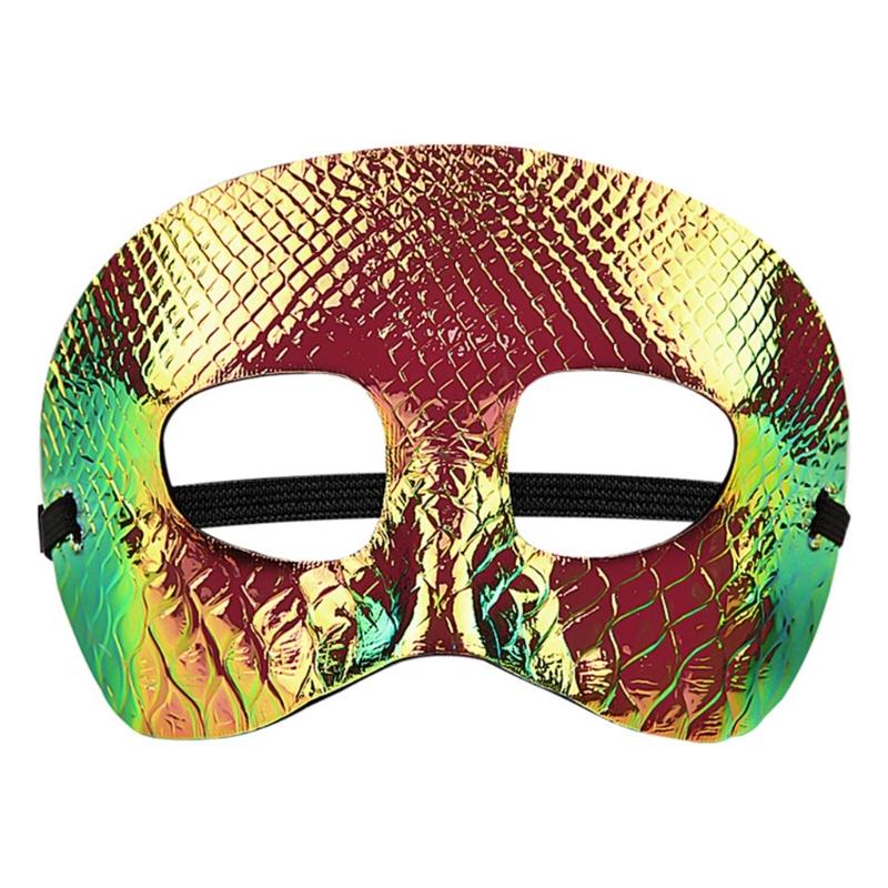 Elegant Metallic Half Face Costume Mask Breathable Foam Lining Portable Halloween Party Mask For Event 1 золотой