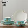 Yongfengyuan Madam Porcelain West Lake Blue 30-Piece Dinnerware Set
