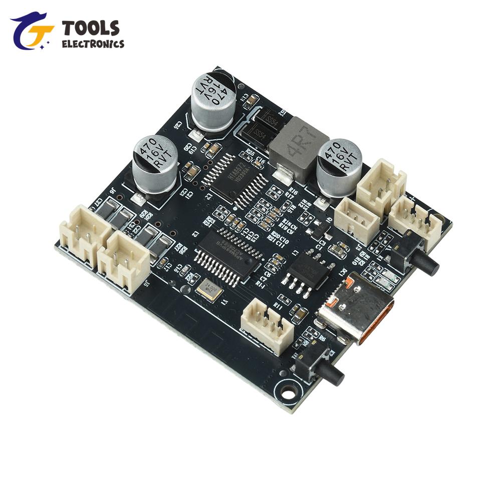 Dual Channel Bluetooth 6.0 Amplifier Module 5W Bass Enhanced Portable Speaker DIY Type-C Charging for Audio Projects