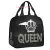 Queen Rhinestone Insulated Lunch Tote Bag for Women Bling Diamond Resuable Thermal Cooler Bento Box School, Insulated Lunch Bag