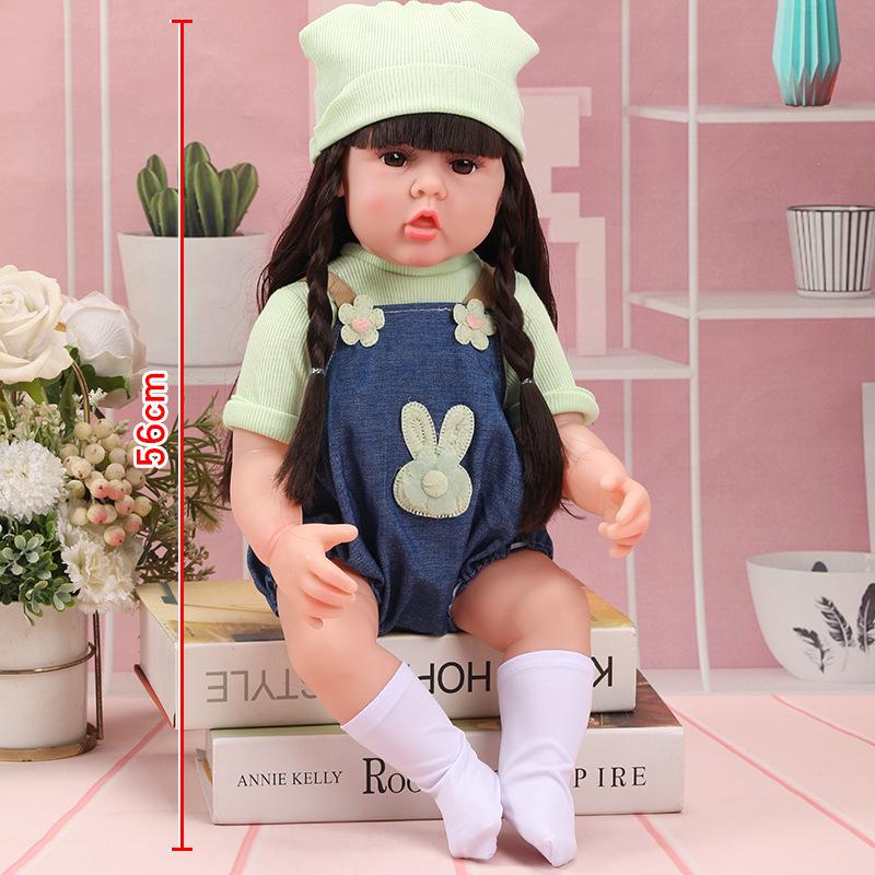 56cm Reborn Simulation Barbie Baby Doll Gift Set - Soft Gel Toy for Girls
