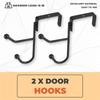 M-Modern-2 Pack Over The Door Hooks Hanger, Sturdy Metal Double Hook Hanger For Hanging Coats, Hats, Robes, Towels