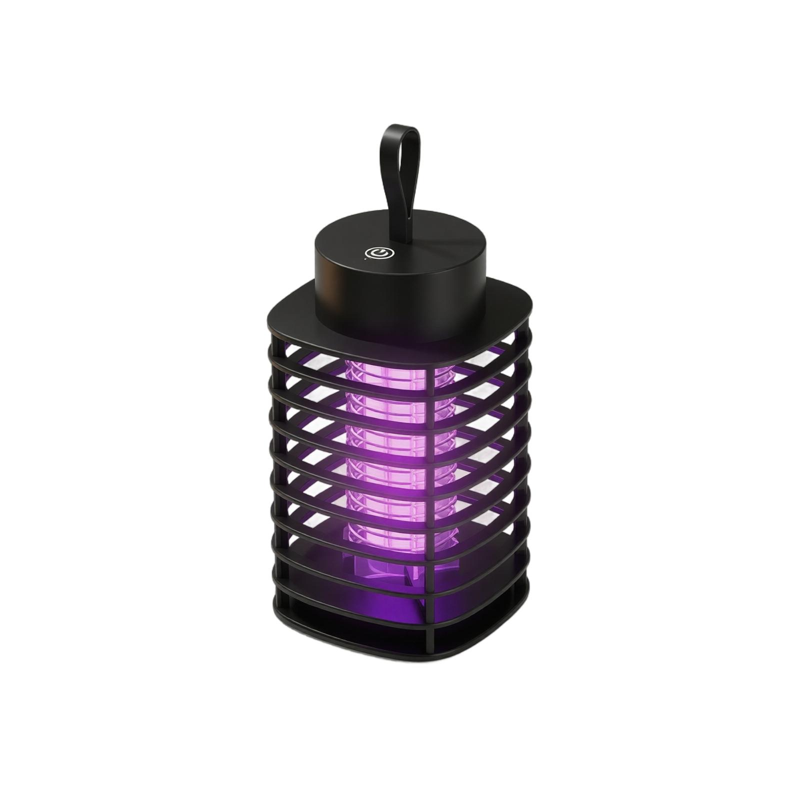 Electric Mosquito Killer Lamp Portable Insect Trap USB Rechargeable Bug Zapper for Indoor Outdoor Use Safe Mosquito Control Device ONE SIZE чёрный