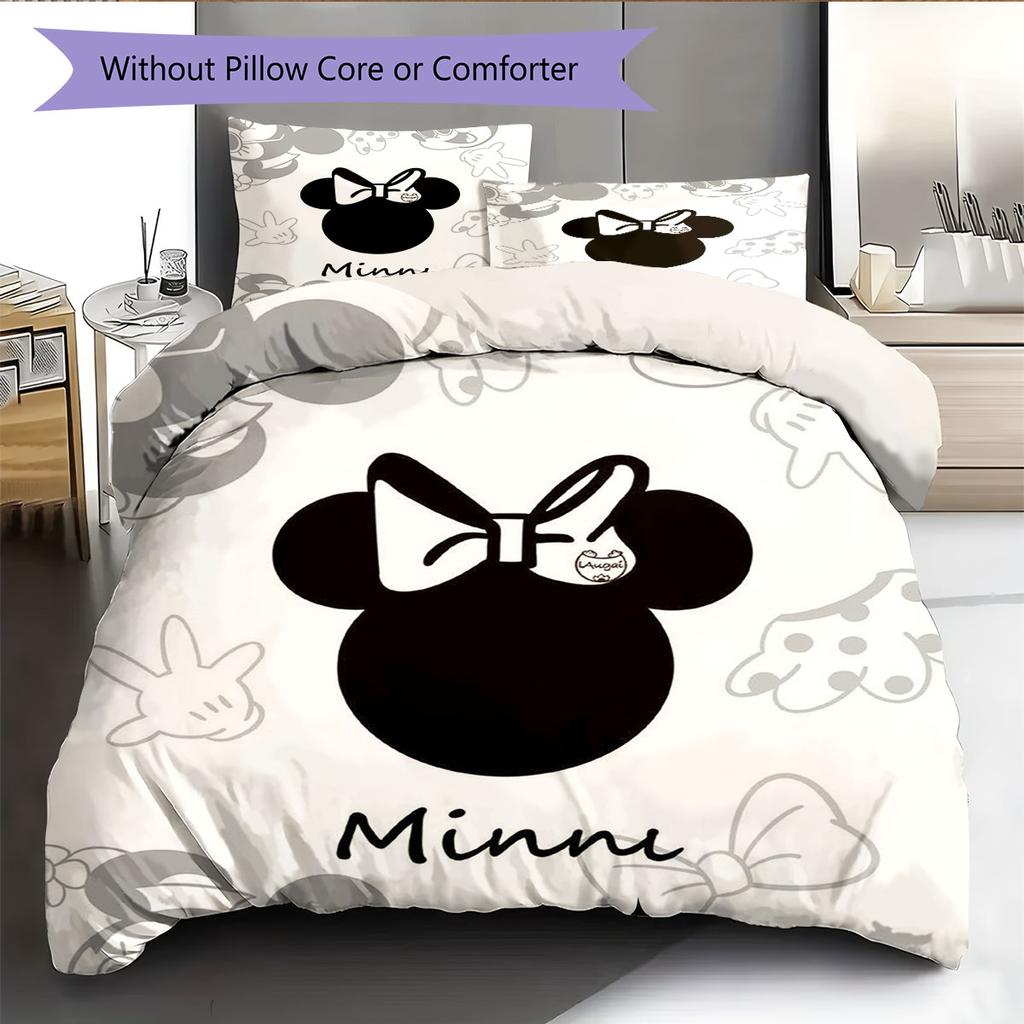 Bright Yellow Mickey Mouse Print Bedding Set, Comfortable and Warm, The Perfect Choice for Decorating A Child's Bedroom.