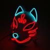 LED Bemalte Fuchsmaske Leuchtende Niedliche Kitsune Masken Niedliches Rotes Fuchs Kostüm Requisiten Japanische Maske Für Damen Mädchen Rote Tiermaske