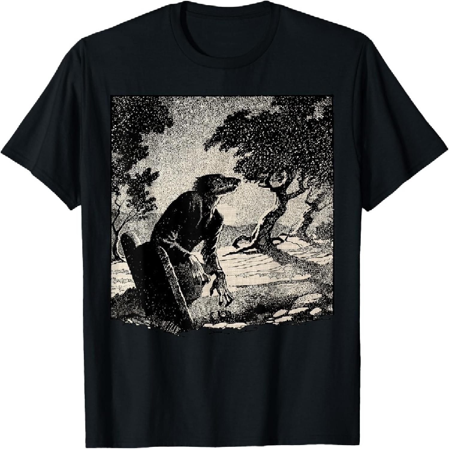 

Cemetery Halloween Monster Vintage Horror Movie Werewolf T-Shirt XXXXXL різнокольоровий
