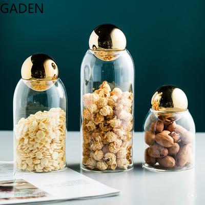 Transparent Glass Sealed Jar Coffee Bean Storage Tank Cork Stopper Glass Bottle Storage Tank Multigrain Storage Tank Household