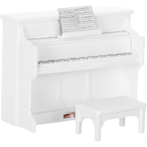 Alipis 1 Set Dollhouse Piano Mini Upright Piano Tiny Piano 1/12 Furniture Mini Piano Stool Decorations Piano Accessories Kids Toy Miniature Piano