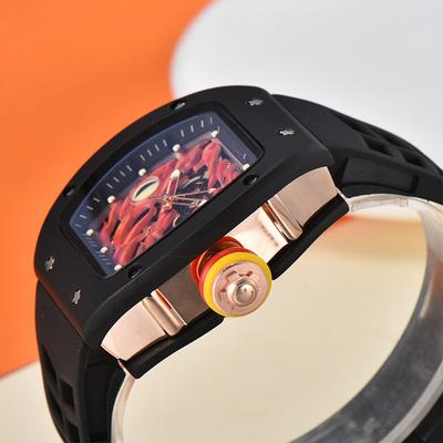 Barrel-shaped Hollow Versatile Men's Quartz Watch Spot Men's Sports Hollow Quartz Watch Men's Watch
