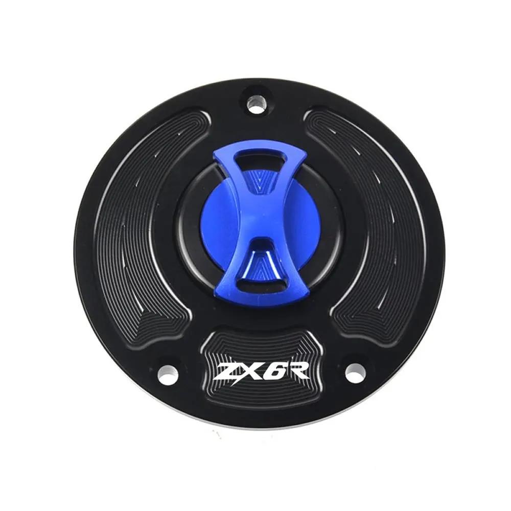 Keyless Motorcycle Fuel Gas Tank Cap Cover For Kawasaki Ninja ZX-6R 636 ZX636R 2007-2018 2012 2013 2014 2015 2016 ZX6R ZX 6R
