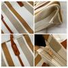 Large Capacity Shoulder Bag for Woman Fashion Stripe Handbag Shopping Bag Ladies Casual Tote Bag