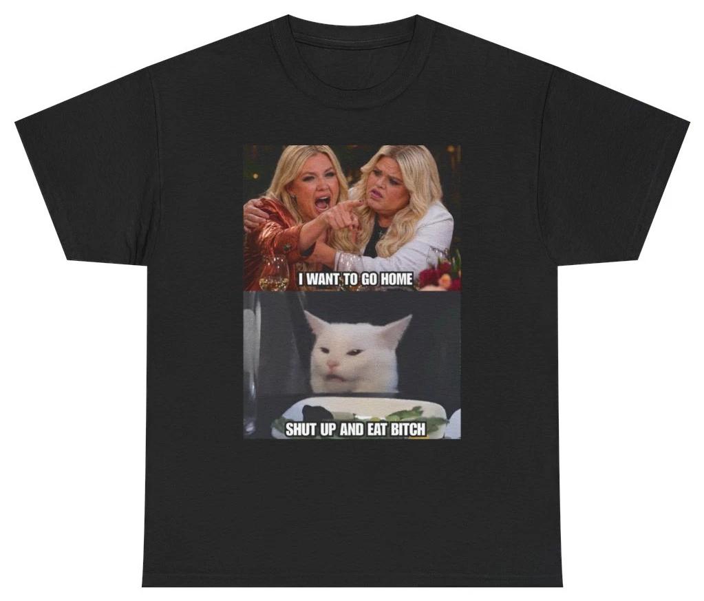 I Want To Go Home Smudge the Cat Meme Tee | Unethical Threads XS