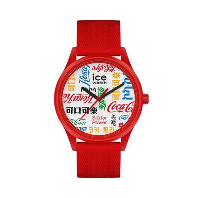 Ice Watch Team Red Medium 019620 Uhr Armbanduhr Unisex Ice Solar Solarzelle Solar Coca-Cola & [COCA-COLA & ICE-WATCH] Herren