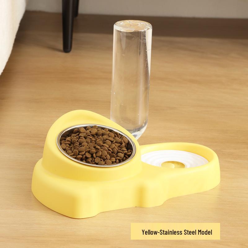 Dual-Use Ceramic Pet Feeder & Water Dispenser for Cats and Dogs