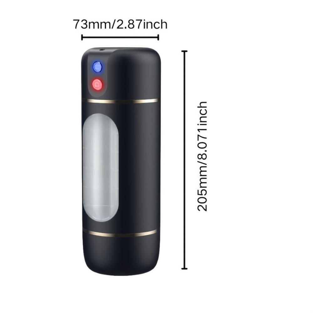 USB Rechargeable Electric Airplane Cup for Men - 10 Vibration Modes + 4 Language Voice, Free Headphones, Discreet Sex Toy