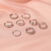 8pcs Open Toe Rings Flower Hollow Band Vintage Toe Ring Set Adjustable Women Summer Beach Jewelry
