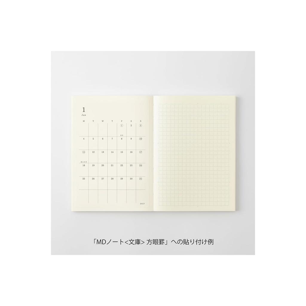 Diary Stickers DESIGNPHIL Midori MD Notebook Diary Sticker 2027 Monthly S M L Dec 2026 Start Monday Start