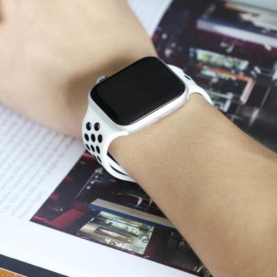 Wristwatch Band Adjustable Watch Accessories Soft Silicone Sports Watch Belt Replacement for iWatch 8/Pro