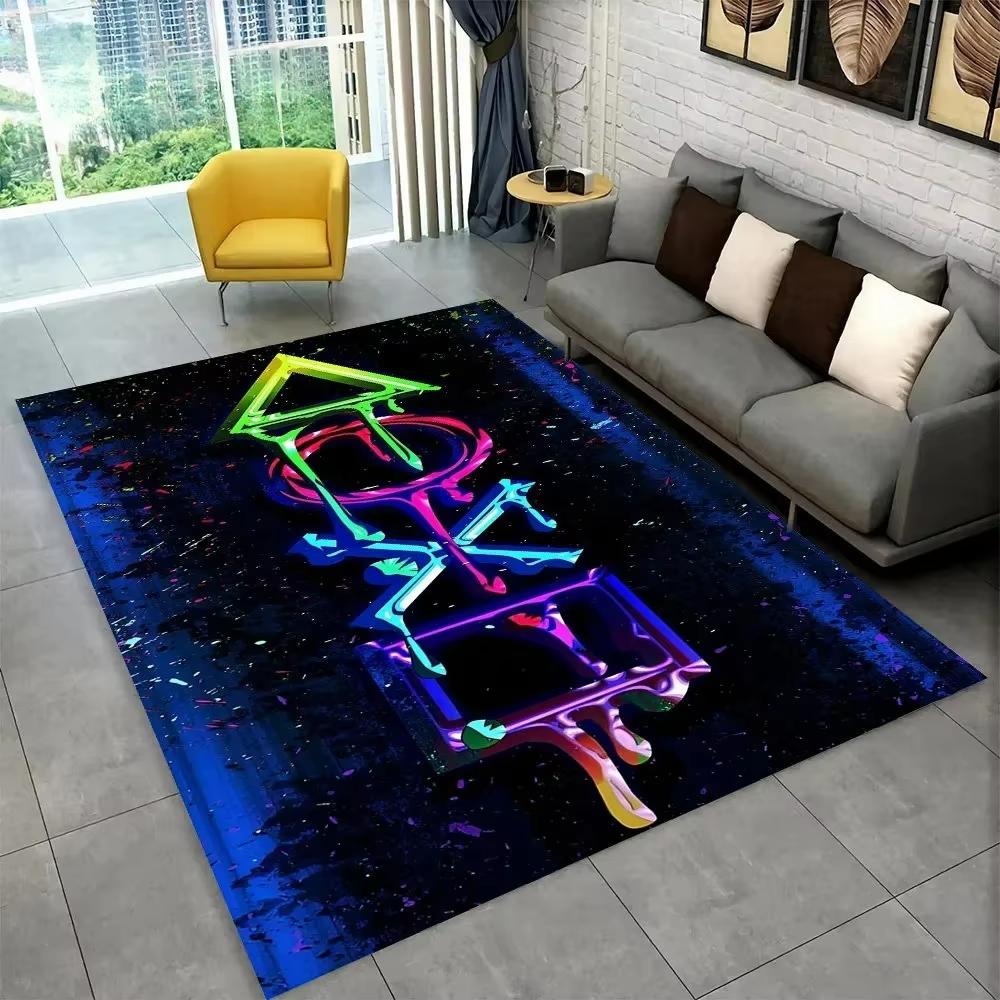 Colorful Game Controller Theme Carpet Living Room Decor Sofa Rug Bedside Soft Area Rug Balcony Coffee Table Floor Mat Doormat