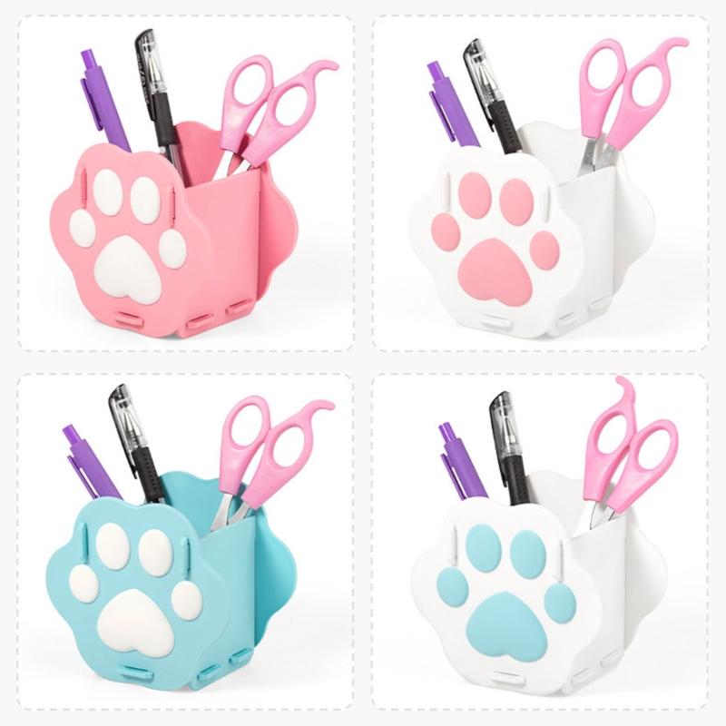 Pen Holder Stationery Holder Lovely Cat Paw-shaped Desk Pen Holder Large Capacity Home Desktop Organizer Office School Supply