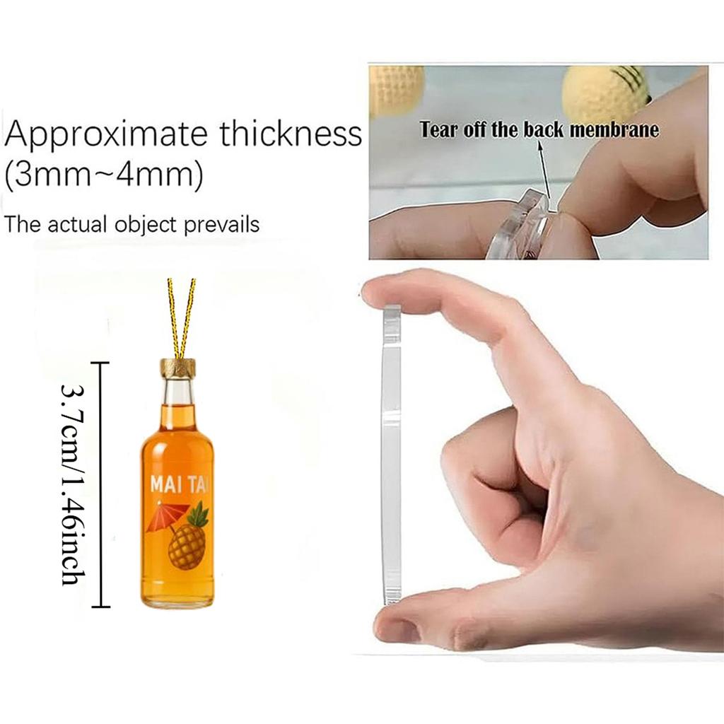 Cocktail Christmas Advent Calendar 2025 Xmas Gifts with 2D Flat Cocktail Ornaments Christmas Countdown Calendar Home Decoration