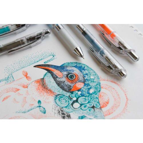 Pentel Ballpoint Pen Gel Ink Energel Infree 0.5mm Clear Shaft BLN75TL5AMZ 5 Colors