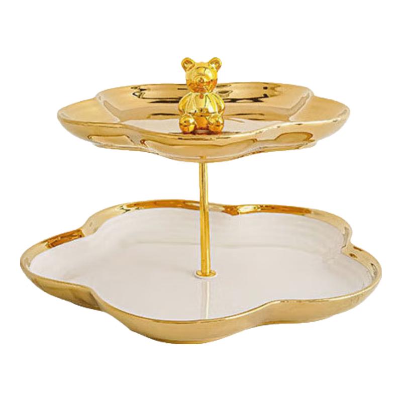 Ceramic Fruit & Dessert Tray with Stand