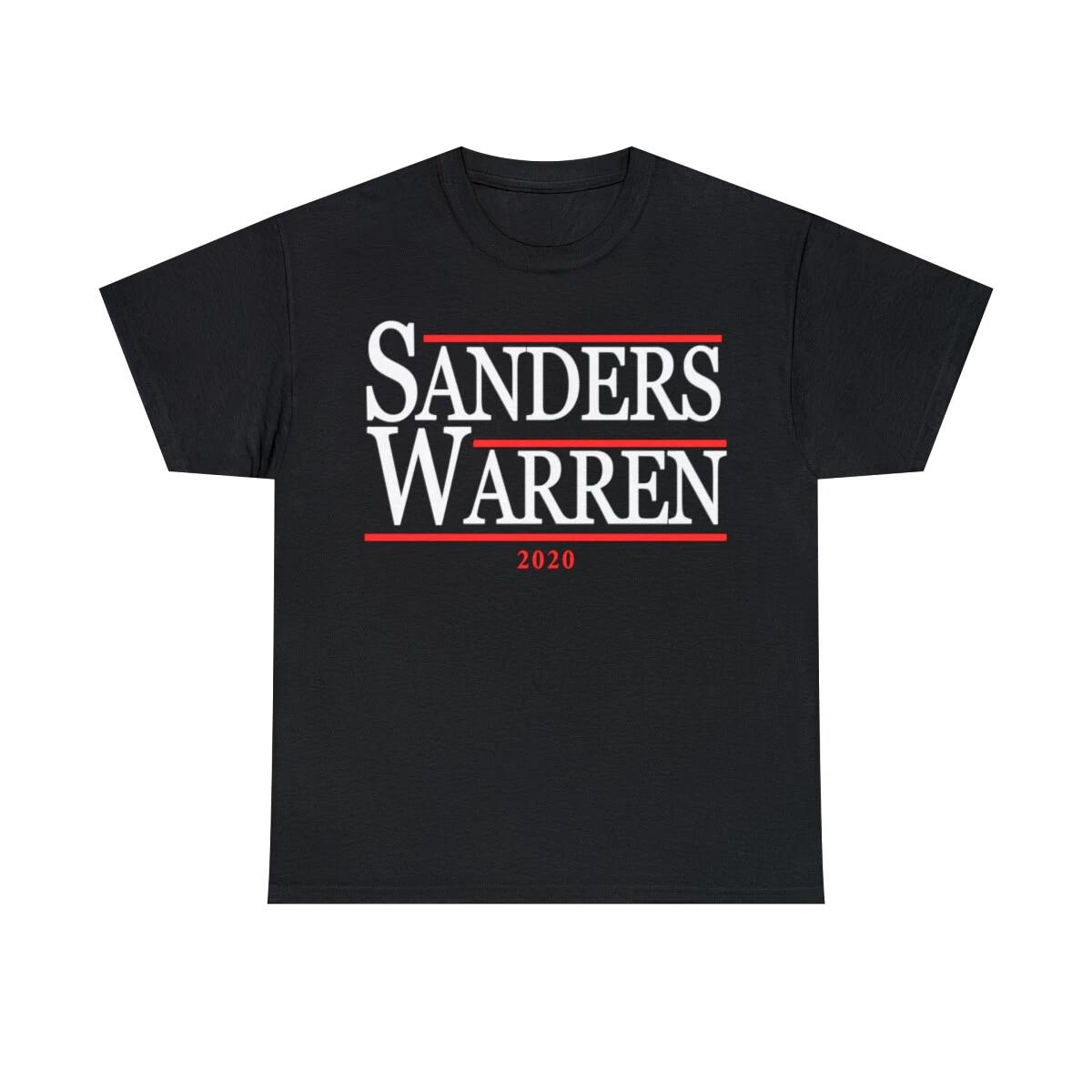 Bernie Sanders Elizabeth Warren 2020 Graphic T-Shirt, Sizes S-5XL S