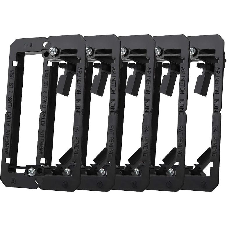 20 Pack Single Gang Low Voltage Mounting Bracket, Flush Mounting Wall Plate, Pass Through Wall Plates for Networking, HDMI, Coaxial Cables, Speaker