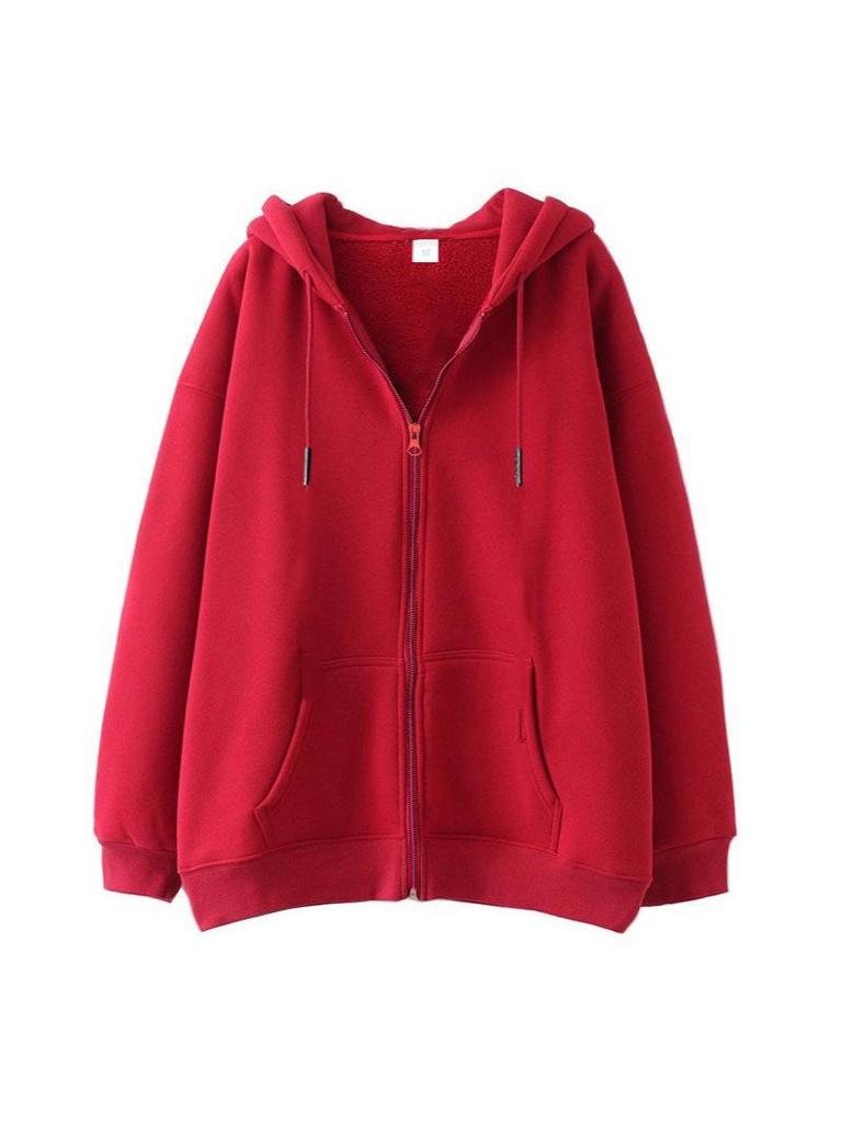 Men's Casual Fleece Zip-Up Hoodie Cardigan - Thick Autumn/Winter Sweatshirt Jacket