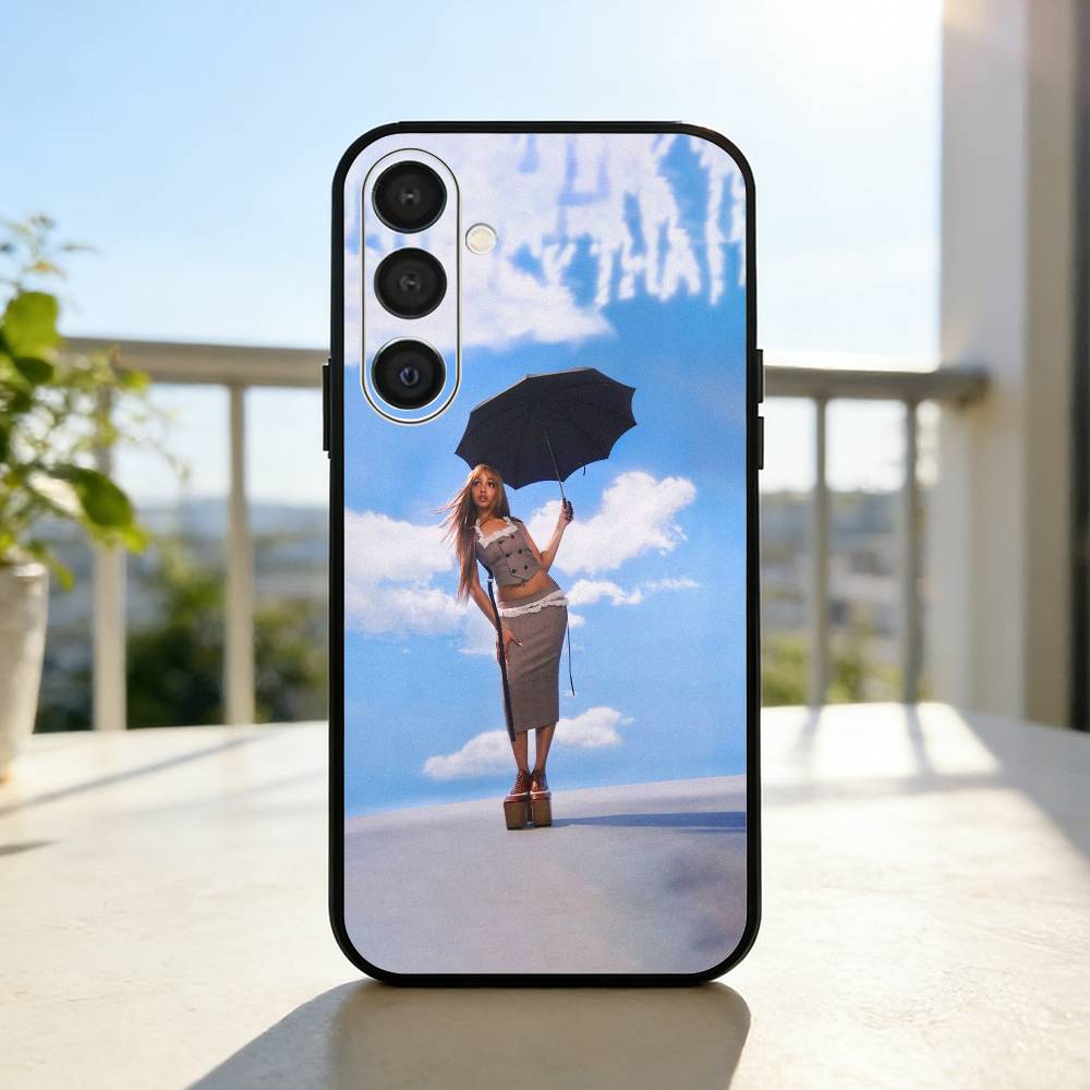 Street Mix PinkPantheress Phone Case For Samsung A73,A21s,A22,A31,A32,A52,A53,A71,A80,Soft Black Shell