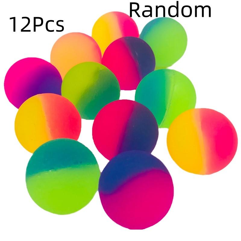 12Pcs Exploding Eyes Bouncy Ball Toy Assorted Halloween Ball Prom Gifts Elasticity Colorful Bouncy Rubber Jumping Ball Toy Gift