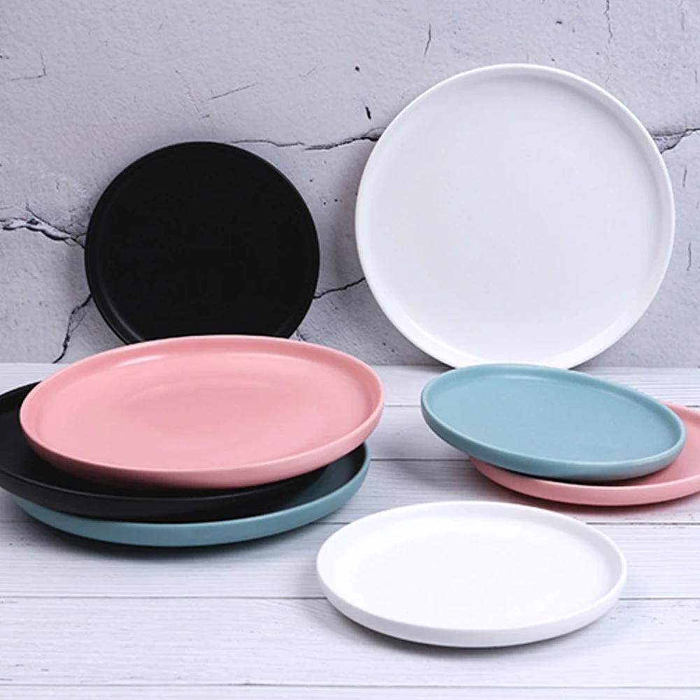 6/8 inch Ins Nordic Tableware Creative Ceramic Matte Glaze Home Tray Western Food Plate Salad Plate Steak Plate Dinner Plates