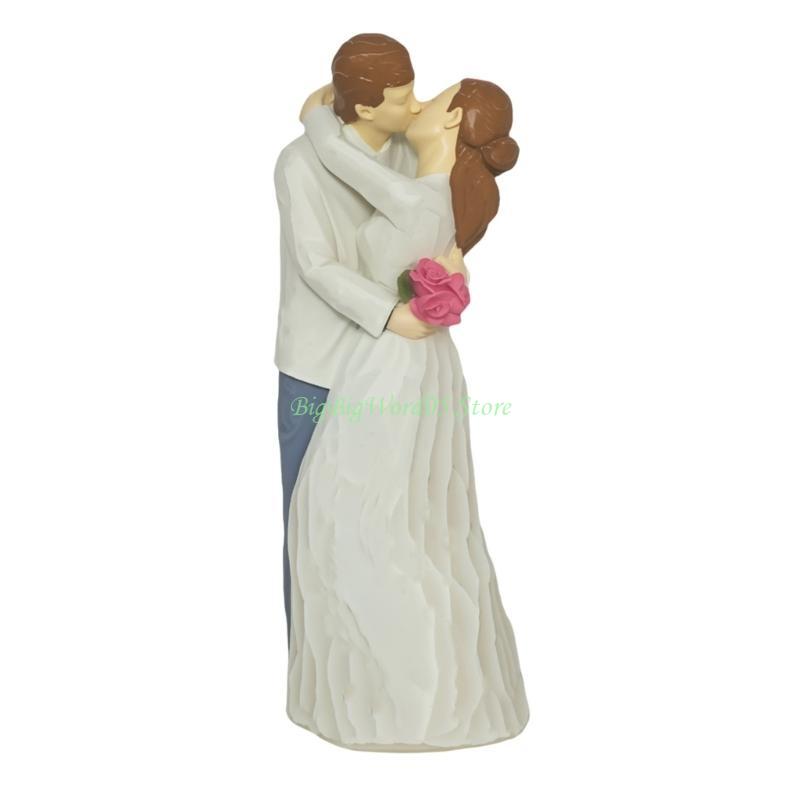 24TE Romantics Loving Elderly Couple Figurine Resins Anniversary Statue Valentines Day Figures Gift for Parent Grandparents