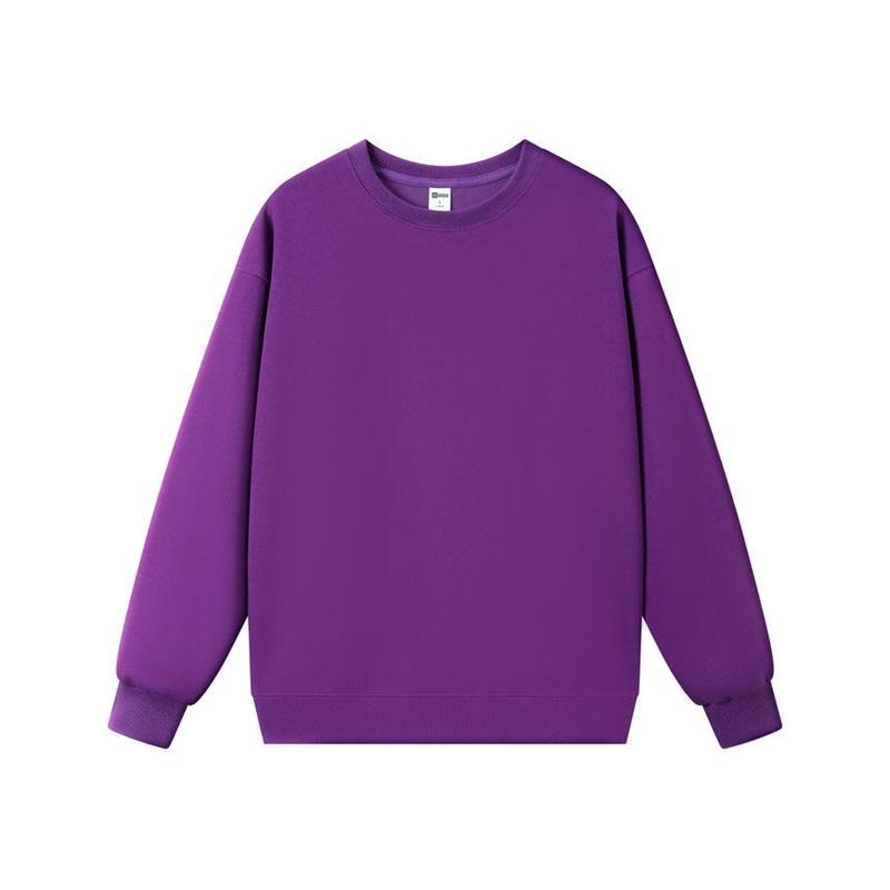 Sudadera Básica Casual Holgada de Color Sólido con Cuello Redondo para Hombre