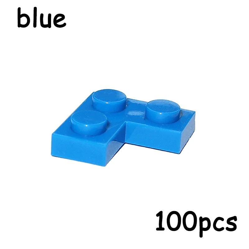 100 STÜCK 2420 Dimension 1+2 Steine Noppen L MOC Montage Partikel Bausteine DIY Lernorientiertes Kreativspielzeug ideal für Kinder blau