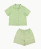 Kineta Letters Green Ripple Pajama Set