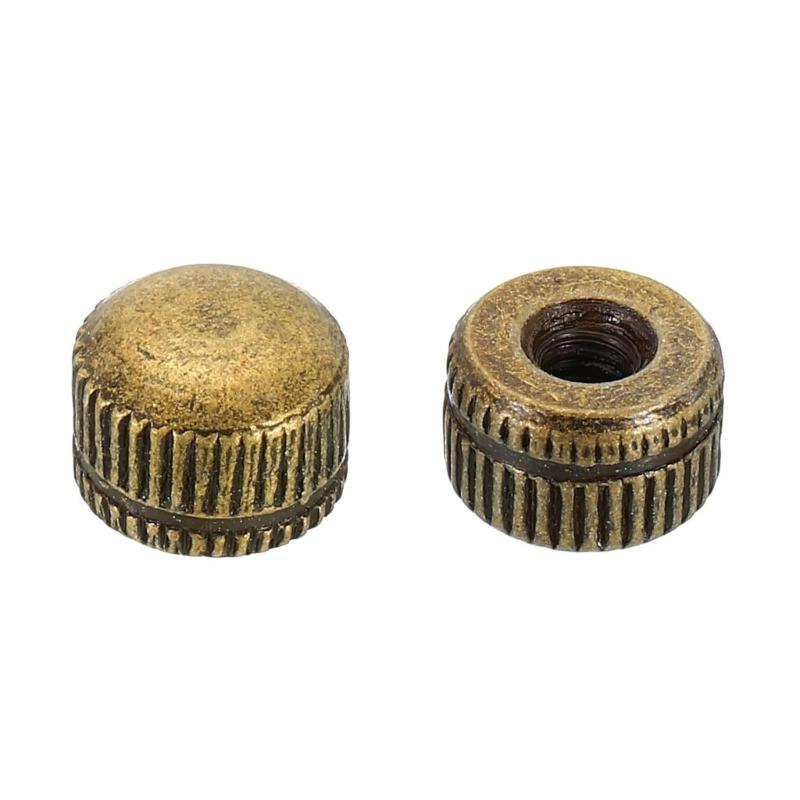 4mm Light Fixture Replacement Hardware, Screw Cap 10-Piece Knurled Female-Thread Fastener Pack for Ceiling and Wall Fixture Service