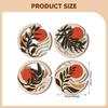 4 Pieces Wooden Wall Art Decor Bohemian Circle Decorative Hanging Decoration Sculpture for